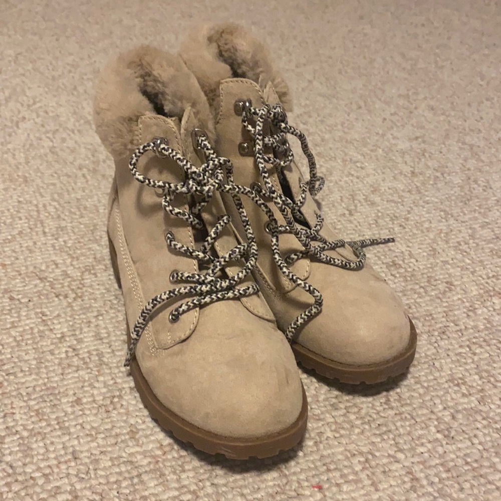 Tan kids boots